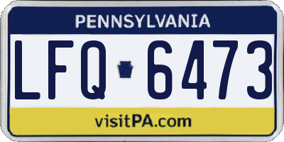 PA license plate LFQ6473