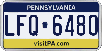 PA license plate LFQ6480