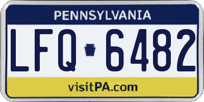PA license plate LFQ6482