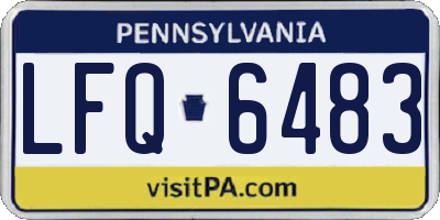 PA license plate LFQ6483