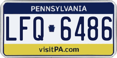 PA license plate LFQ6486