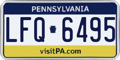 PA license plate LFQ6495