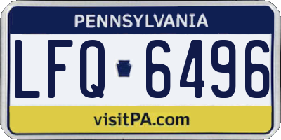PA license plate LFQ6496