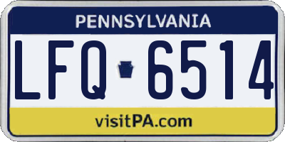 PA license plate LFQ6514