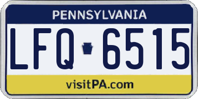 PA license plate LFQ6515