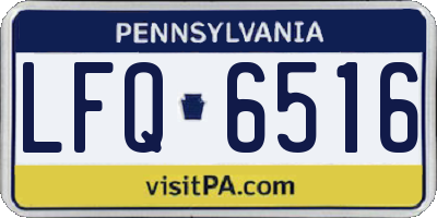 PA license plate LFQ6516