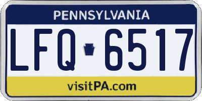 PA license plate LFQ6517