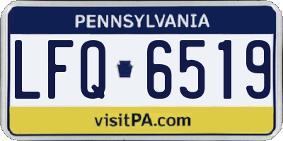 PA license plate LFQ6519