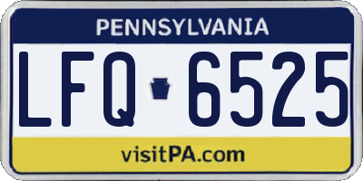 PA license plate LFQ6525