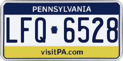 PA license plate LFQ6528