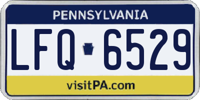 PA license plate LFQ6529