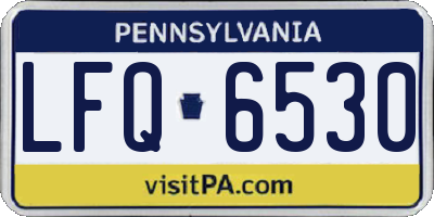 PA license plate LFQ6530