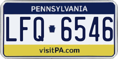 PA license plate LFQ6546