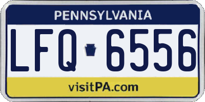 PA license plate LFQ6556