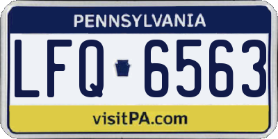 PA license plate LFQ6563
