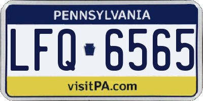 PA license plate LFQ6565
