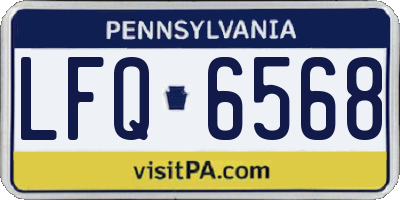 PA license plate LFQ6568