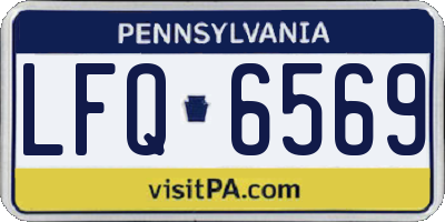 PA license plate LFQ6569