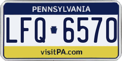 PA license plate LFQ6570
