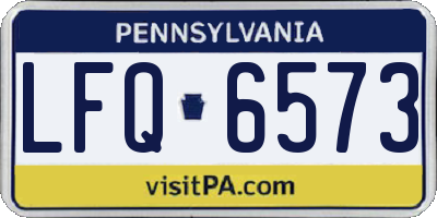 PA license plate LFQ6573