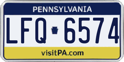 PA license plate LFQ6574