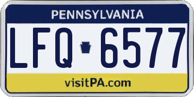 PA license plate LFQ6577