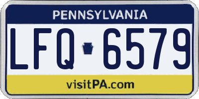PA license plate LFQ6579