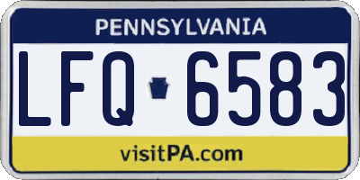 PA license plate LFQ6583
