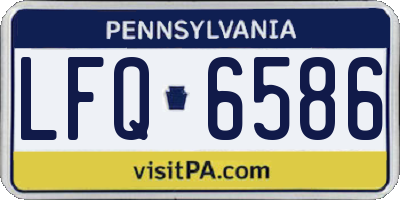 PA license plate LFQ6586