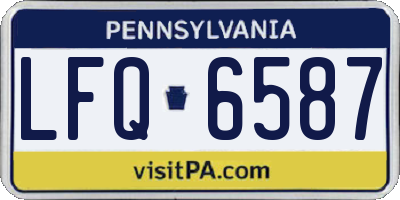 PA license plate LFQ6587