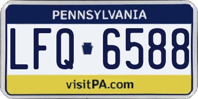 PA license plate LFQ6588