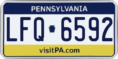 PA license plate LFQ6592