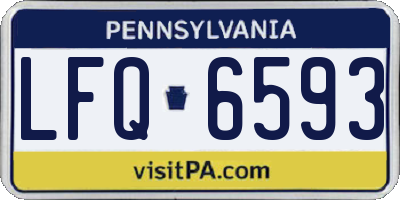 PA license plate LFQ6593