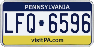 PA license plate LFQ6596