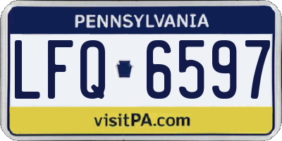 PA license plate LFQ6597