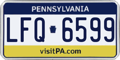PA license plate LFQ6599