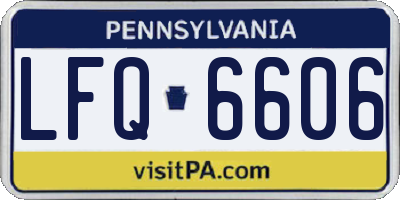 PA license plate LFQ6606