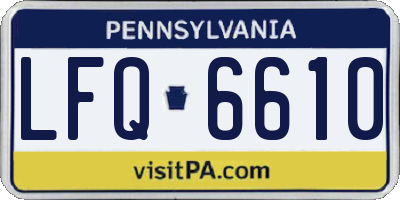 PA license plate LFQ6610