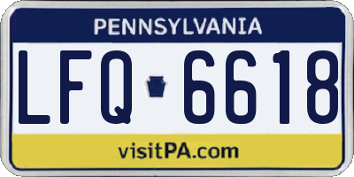 PA license plate LFQ6618