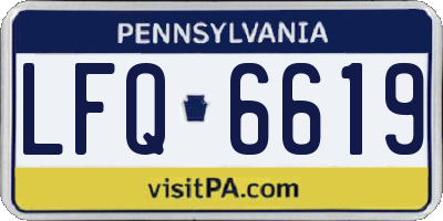 PA license plate LFQ6619