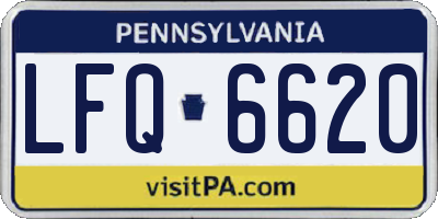 PA license plate LFQ6620