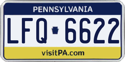 PA license plate LFQ6622