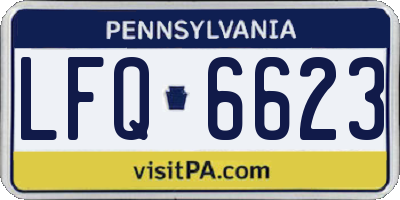 PA license plate LFQ6623