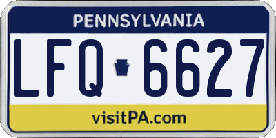 PA license plate LFQ6627
