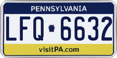 PA license plate LFQ6632