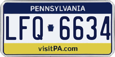 PA license plate LFQ6634