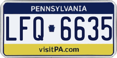 PA license plate LFQ6635