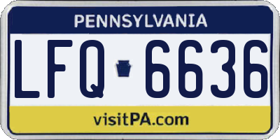 PA license plate LFQ6636
