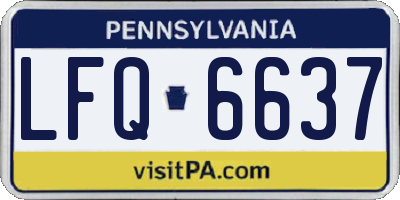 PA license plate LFQ6637