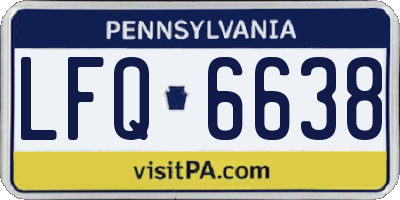 PA license plate LFQ6638